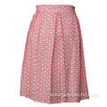 Female Elegant Saia High Waist Pleated Skirt Women